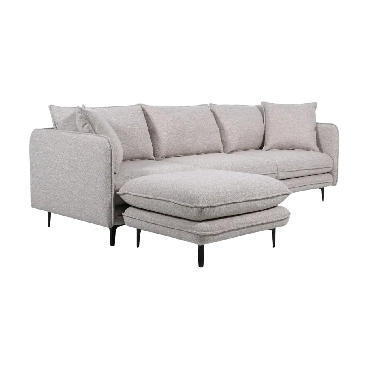 Canapé d'Angle Modène Beige Chiné Athezza
