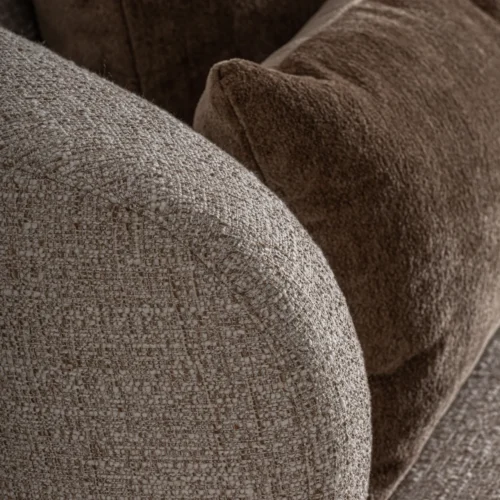 Canapé tissu marron et chêne noyer 314 cm Vical Home — vue 4