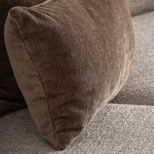 Canapé tissu marron et chêne noyer 314 cm Vical Home — vue 6