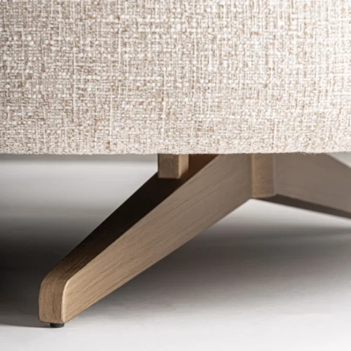 Canapé tissu marron et chêne noyer 314 cm Vical Home — vue 7