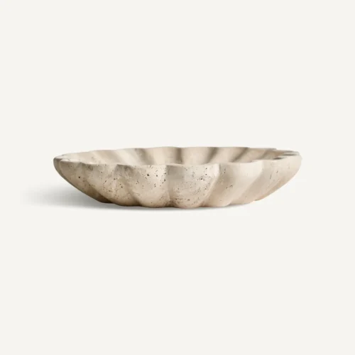 Centre de table Motrus travertin crème Vical Home