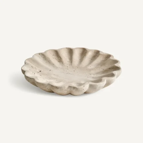 Centre de table Motrus travertin crème Vical Home — vue 2