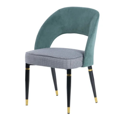 Chaises et tables à manger Ethan Chloé Chaise bicolore dossier ajouré Houston assise contrastée Ethan Chloé 56 cm — vue 3