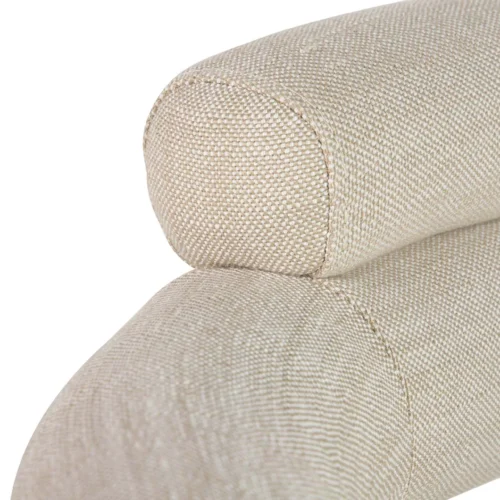 Chaise frêne accoudoirs rembourrés tissu écru Ethan Chloé 66 cm — vue 6