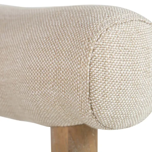Chaise frêne accoudoirs rembourrés tissu écru Ethan Chloé 66 cm — vue 8