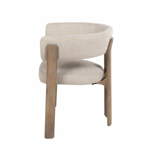 Chaise frêne assise ronde écru dossier d'un seul tenant Ethan Chloé 63 cm — vue 3
