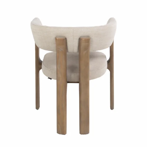 Chaise frêne assise ronde écru dossier d'un seul tenant Ethan Chloé 63 cm — vue 4