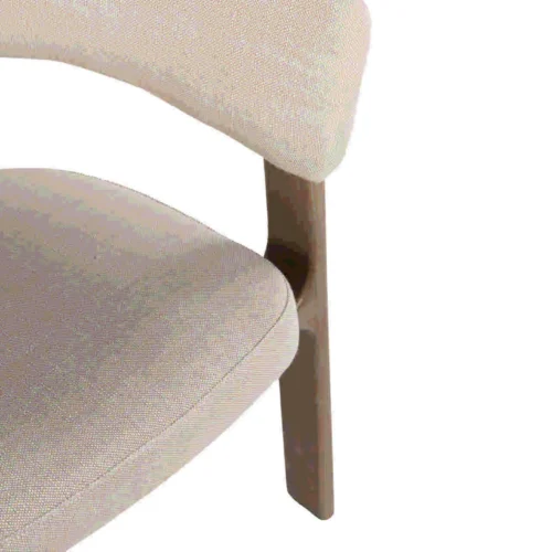 Chaise frêne assise ronde écru dossier d'un seul tenant Ethan Chloé 63 cm — vue 6