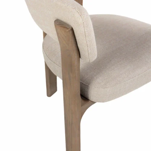 Chaise frêne assise ronde écru dossier d'un seul tenant Ethan Chloé 63 cm — vue 8