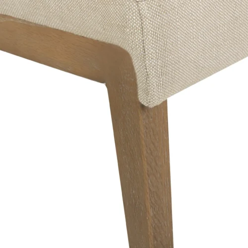 Chaise frêne dossier bandeau écru grège assise garnie Ethan Chloé 53 cm — vue 5