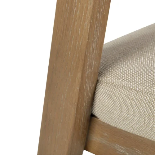 Chaise frêne dossier bandeau écru grège assise garnie Ethan Chloé 53 cm — vue 6