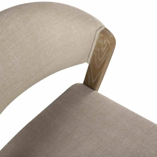 Chaise frêne dossier bandeau écru grège assise garnie Ethan Chloé 53 cm — vue 7