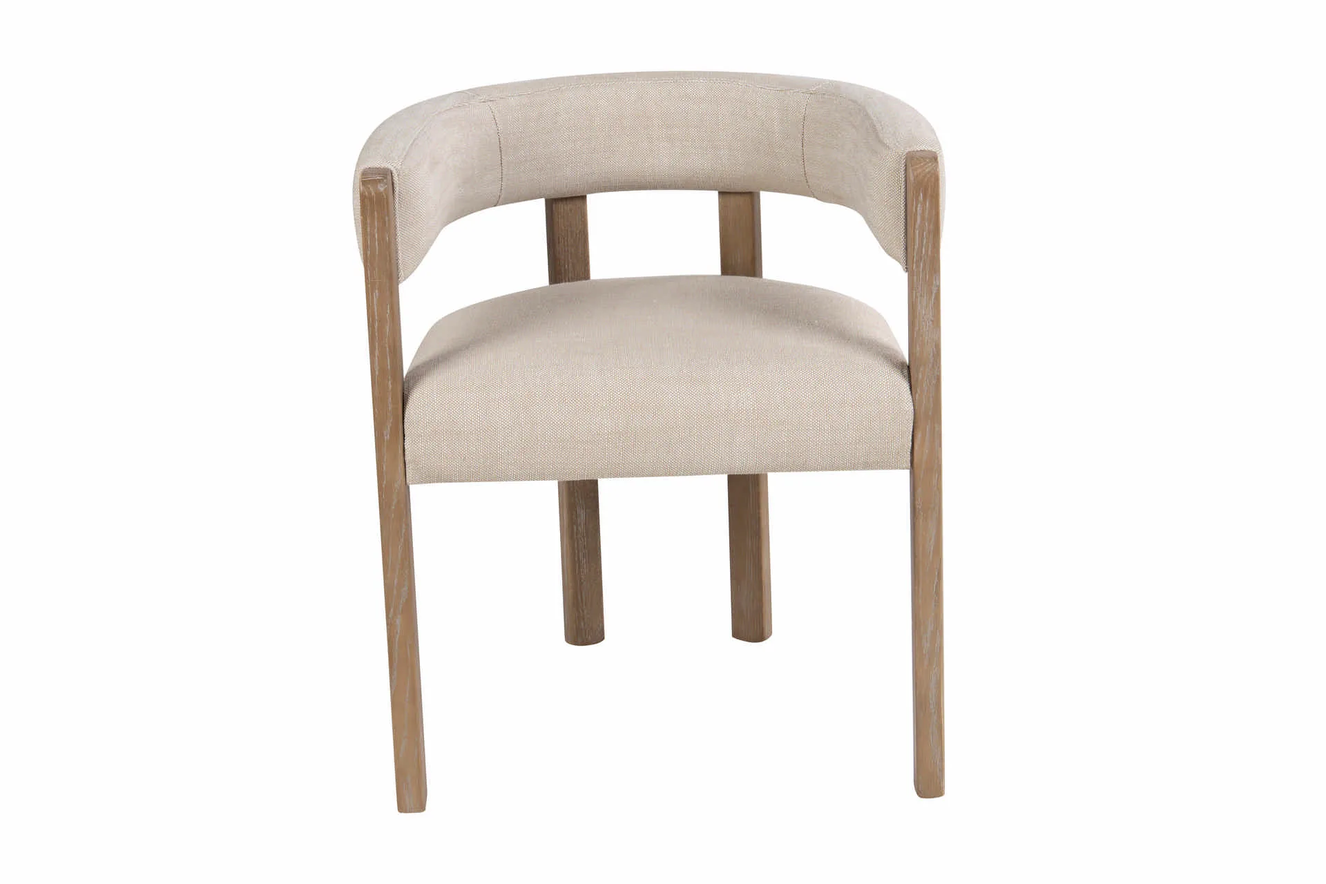 Chaise frêne dossier bas écru pour cuisine ouverte Ethan Chloé 61 cm