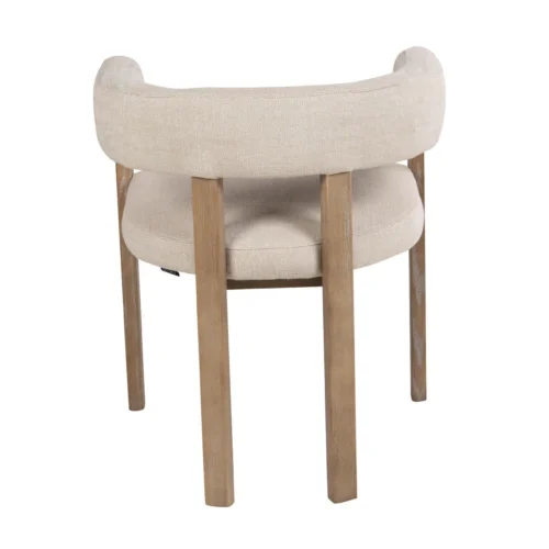 Chaise frêne dossier bas écru pour cuisine ouverte Ethan Chloé 61 cm — vue 4