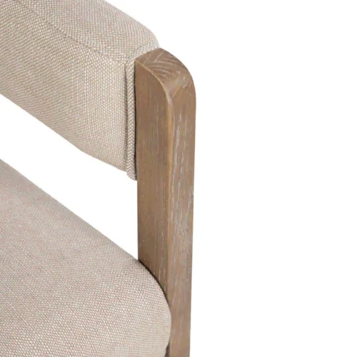Chaise frêne dossier bas écru pour cuisine ouverte Ethan Chloé 61 cm — vue 5
