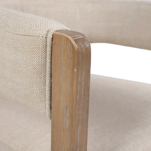 Chaise frêne dossier bas écru pour cuisine ouverte Ethan Chloé 61 cm — vue 8