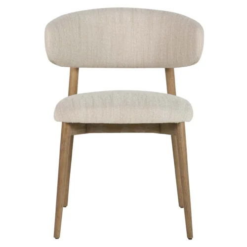 Chaise frêne dossier enveloppant assise ronde Ethan Chloé 59 cm — vue 2