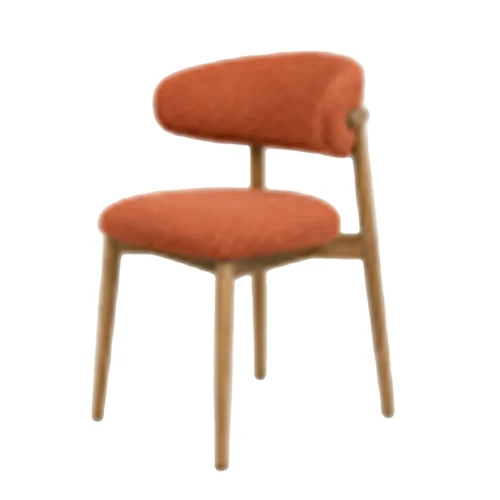 Chaise frêne dossier enveloppant assise ronde Ethan Chloé 59 cm — vue 3