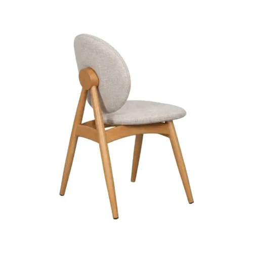 Chaise Gabriel Beige Pied Naturel Athezza — vue 2