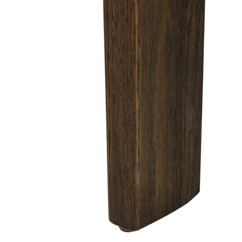 Chaise tissu écru pieds bois foncé dossier droit rembourré Ethan Chloé 48 cm — vue 6