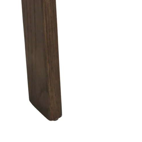 Chaise tissu écru pieds bois foncé dossier droit rembourré Ethan Chloé 48 cm — vue 7