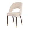 chaise tissu uni pieds dores houston dossier en goutte ethan chloe 1