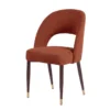 chaise tissu uni pieds dores houston dossier en goutte ethan chloe 2