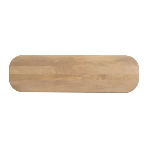 Console bois de manguier 140 cm Felo colonnes cannelées Ethan Chloé — vue 10