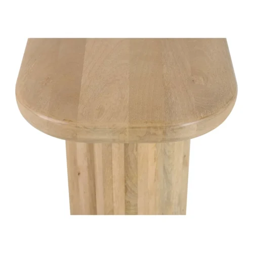Console bois de manguier 140 cm Felo colonnes cannelées Ethan Chloé — vue 9
