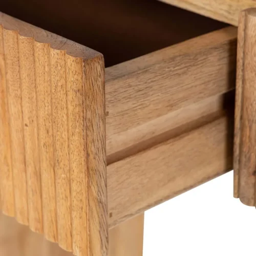 Console bois de manguier et marbre Tyla cannelée Ethan Chloé 140 cm — vue 11