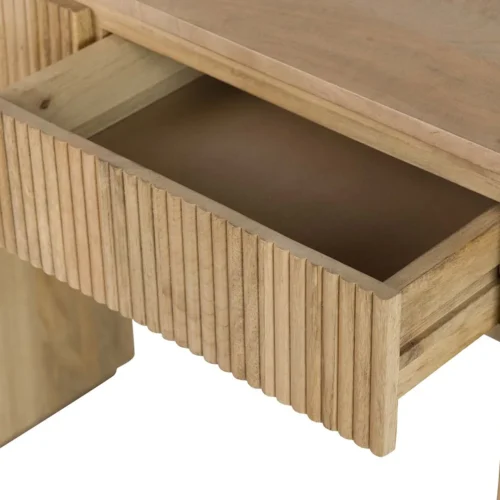 Console bois de manguier Myra joues cannelées Ethan Chloé 120 cm — vue 10