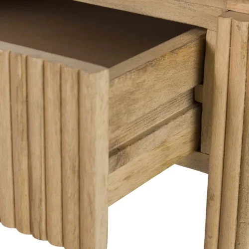 Console bois de manguier Myra joues cannelées Ethan Chloé 120 cm — vue 11