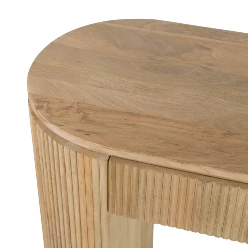 Console bois de manguier Myra joues cannelées Ethan Chloé 120 cm — vue 20