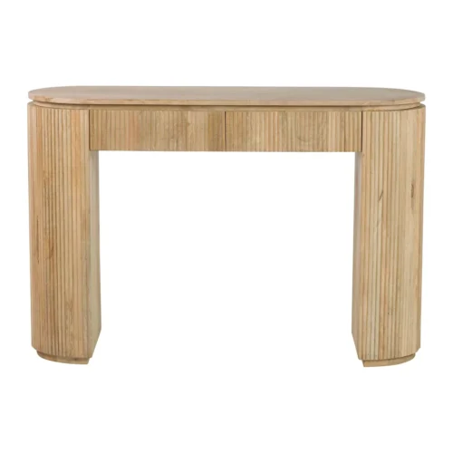 Console bois de manguier Myra joues cannelées Ethan Chloé 120 cm — vue 5