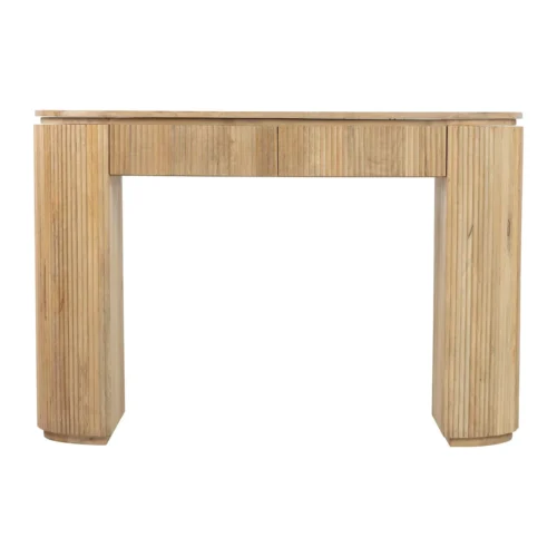 Console bois de manguier Myra joues cannelées Ethan Chloé 120 cm — vue 6