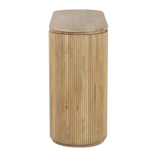 Console bois de manguier Myra joues cannelées Ethan Chloé 120 cm — vue 7