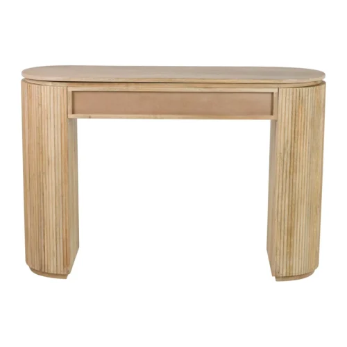 Console bois de manguier Myra joues cannelées Ethan Chloé 120 cm — vue 9