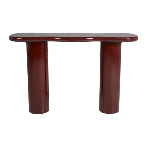 Console laquée bordeaux Sutura plateau organique Ethan Chloé 120 cm — vue 2