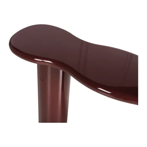 Console laquée bordeaux Sutura plateau organique Ethan Chloé 120 cm — vue 3