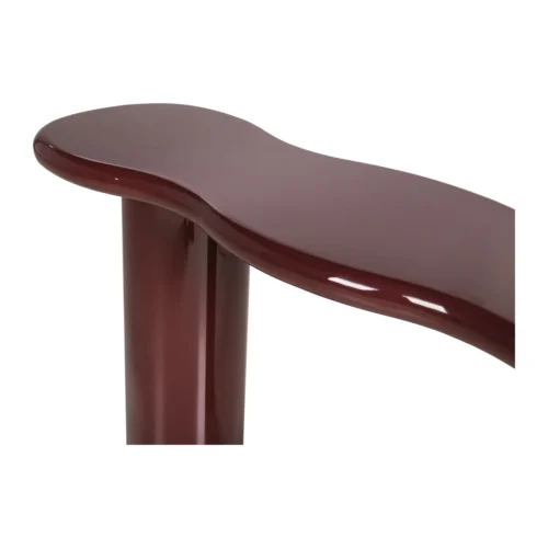 Console laquée bordeaux Sutura plateau organique Ethan Chloé 120 cm — vue 4