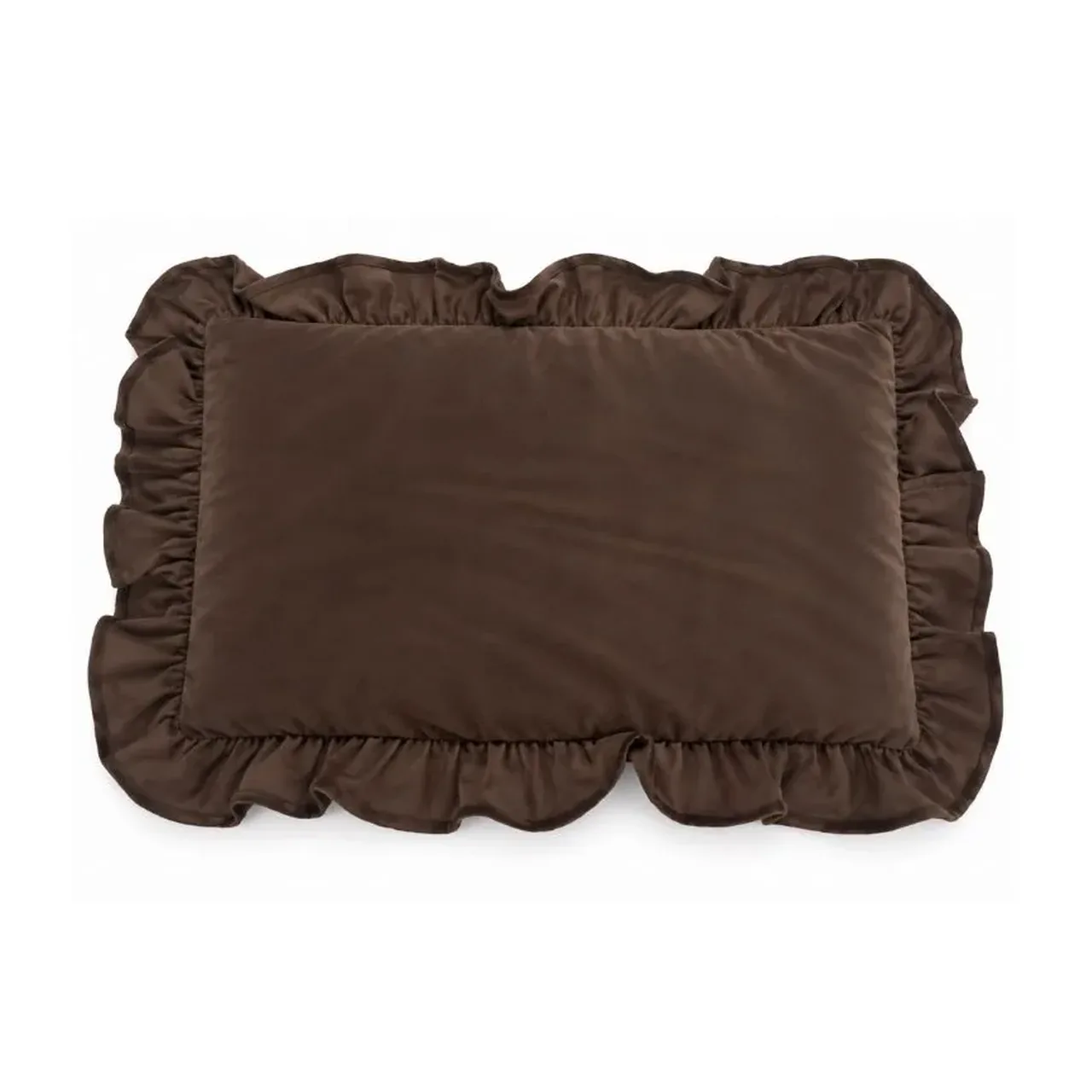 Coussin Falbala Chocolat Athezza