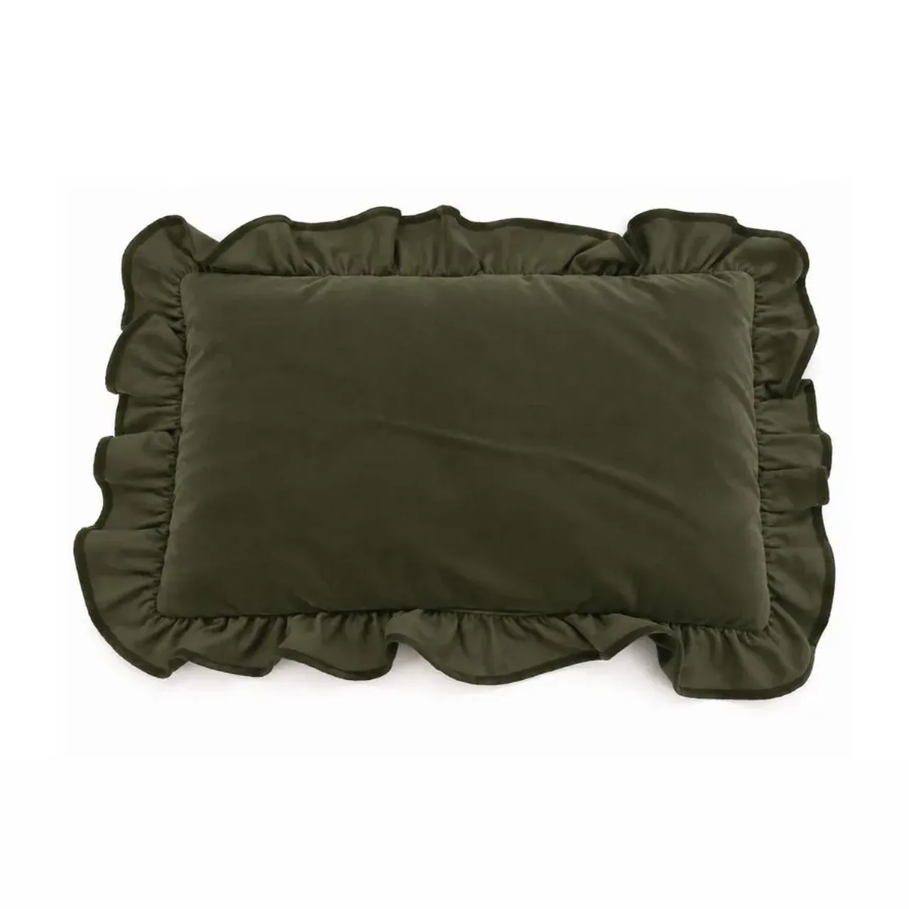 Coussin Falbala Vert Empire Athezza