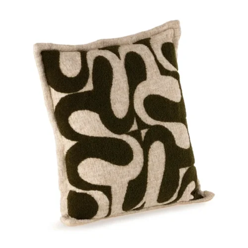 Coussin Granna Kaki/Blanc Athezza — vue 2