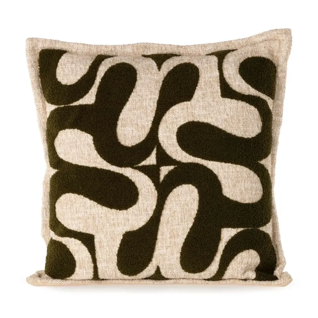 Coussin Granna Kaki/Blanc Athezza
