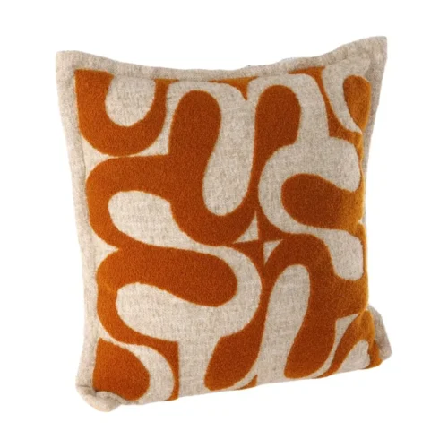 Coussin Granna Moutarde/Blanc Athezza — vue 2