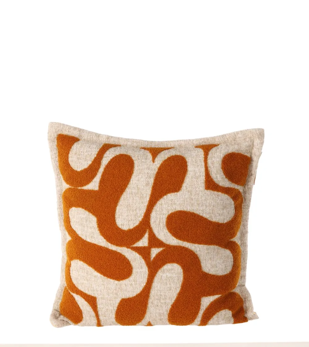 Coussin Granna Moutarde/Blanc Athezza