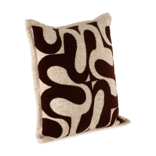 Coussin Granna Prune/Blanc Athezza — vue 2