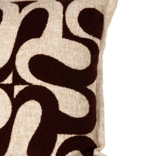 Coussin Granna Prune/Blanc Athezza — vue 3