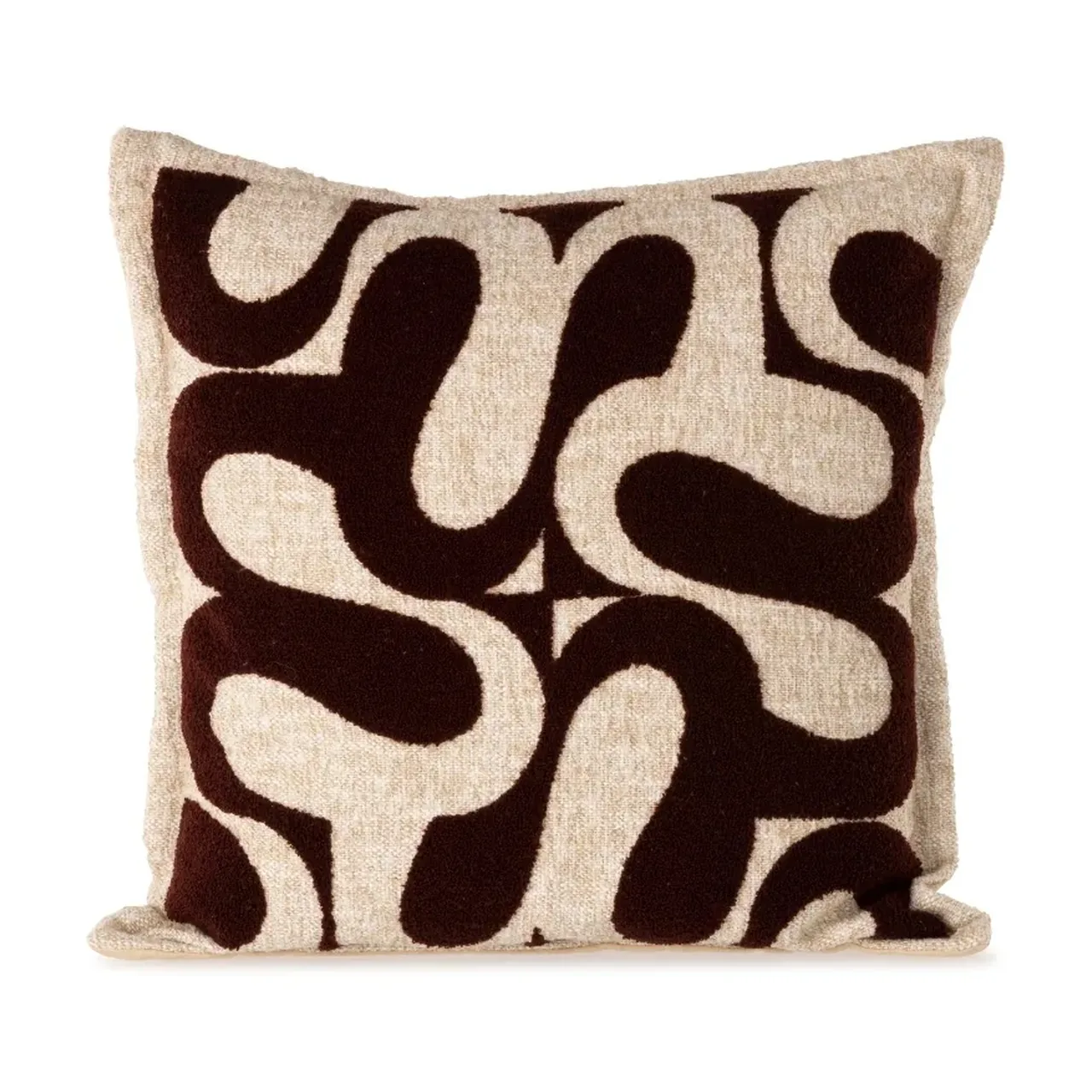Coussin Granna Prune/Blanc Athezza