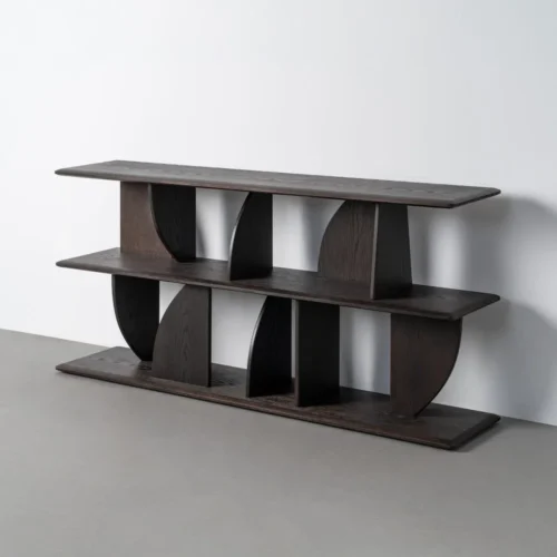 Étagère basse bois d'hévéa marron Ixia 83 cm — vue 2
